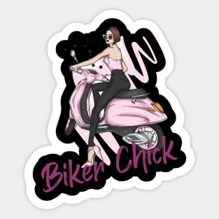 Biker Chick - Let's Ride With Style. Sticker